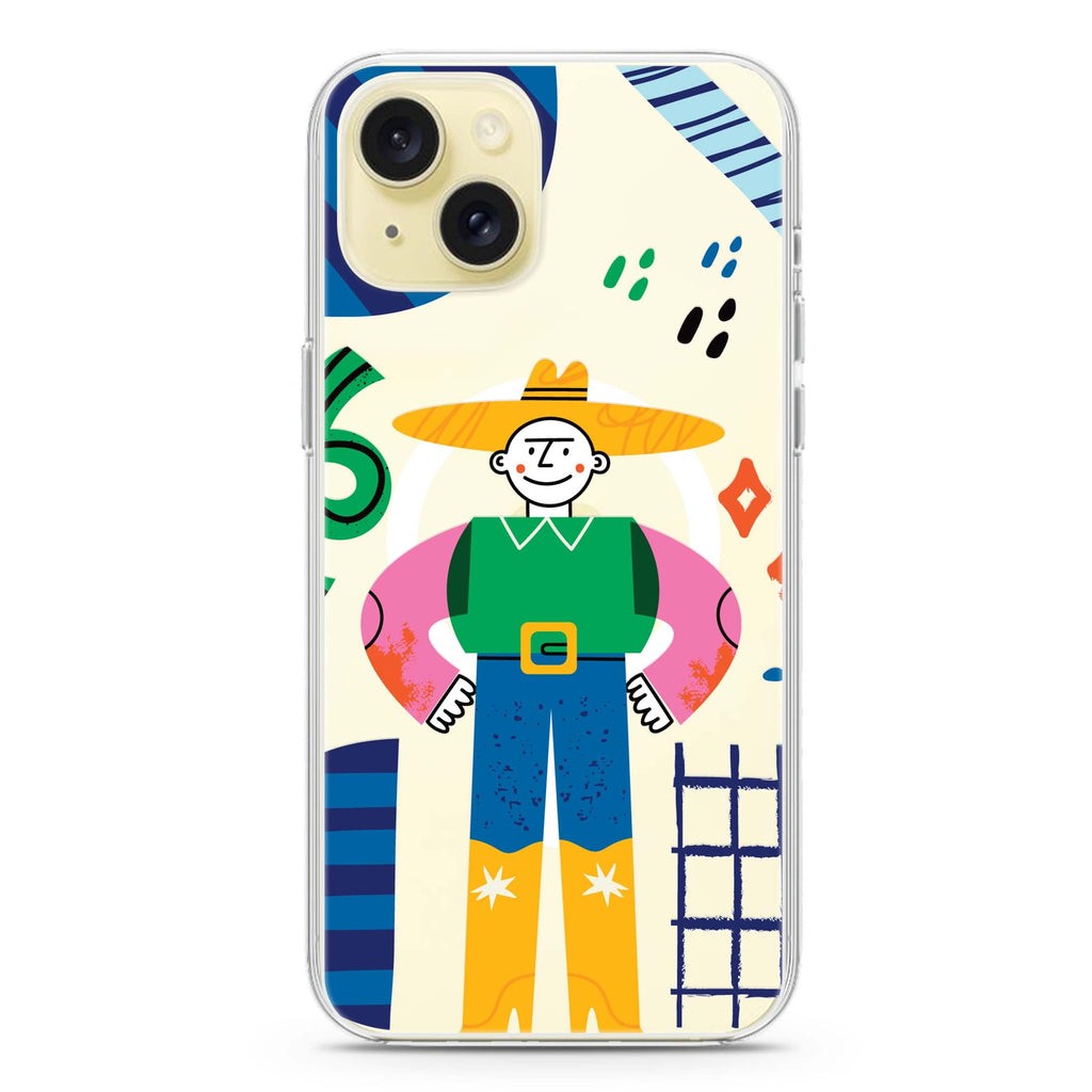 Abstract People iPhone 15 Magsafe 兼容水晶透明保護殼