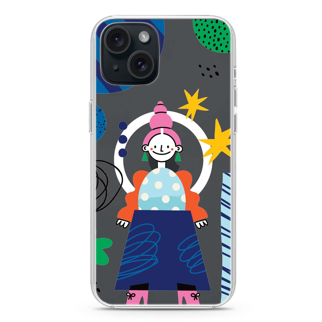 Abstract People iPhone 15 Magsafe 兼容水晶透明保護殼