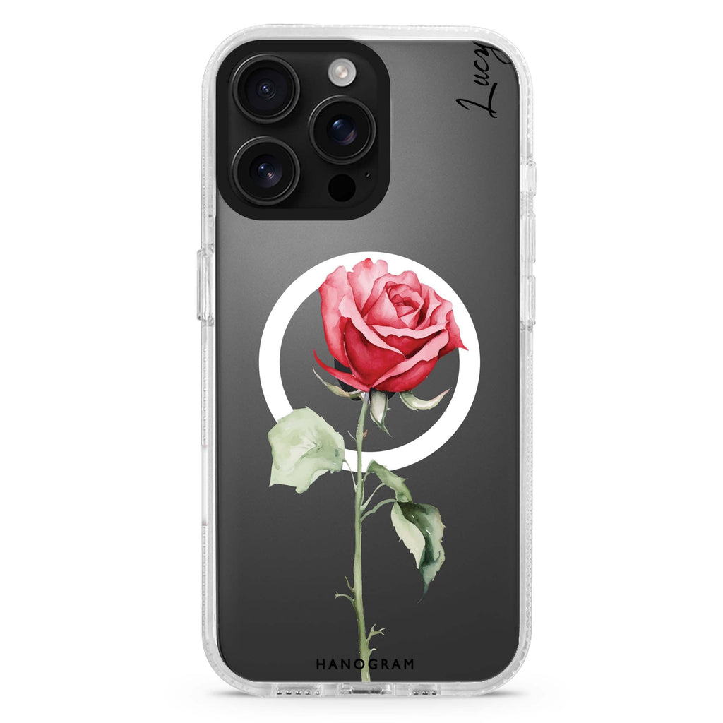 Rose Radiance Magsafe 兼容水晶透明保護殼
