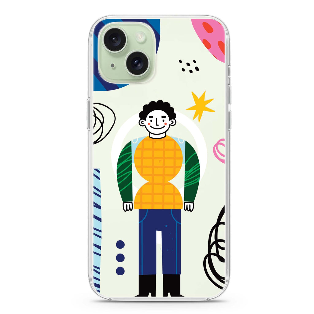 Abstract People iPhone 15 Magsafe 兼容水晶透明保護殼