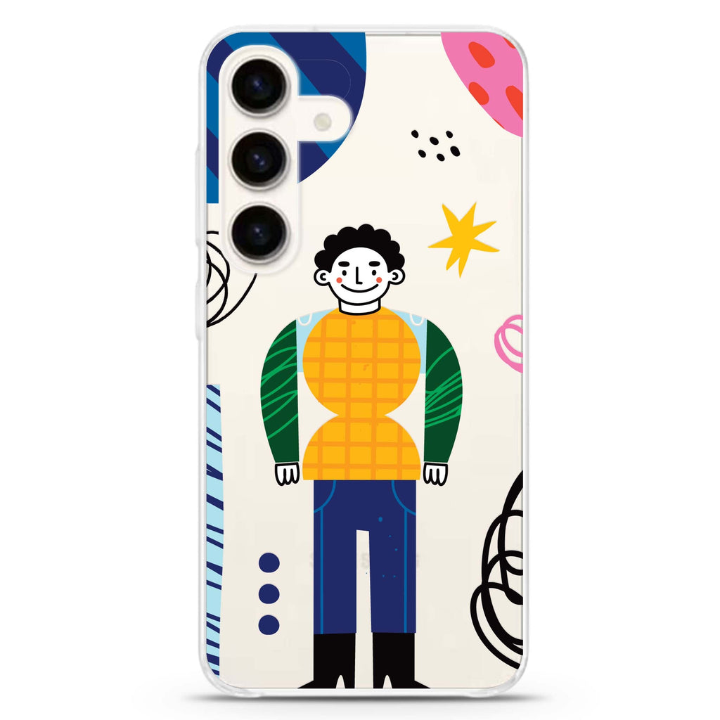 Abstract People Samsung Galaxy S26/S25/S24 水晶透明保護殼正面展示