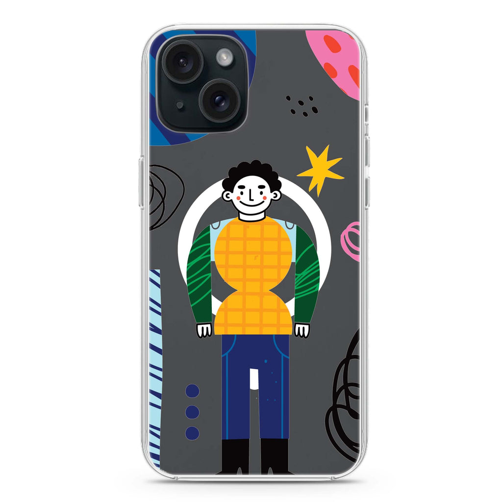 Abstract People iPhone 15 Plus Magsafe 兼容水晶透明保護殼