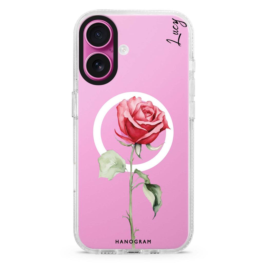 Rose Radiance Magsafe 兼容水晶透明保護殼
