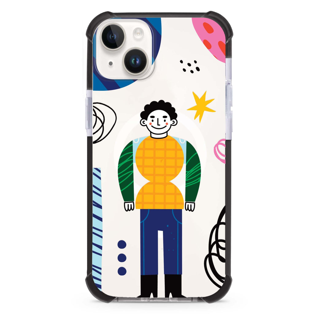 Abstract People iPhone 15 Plus Magsafe 兼容超強防摔保護殼