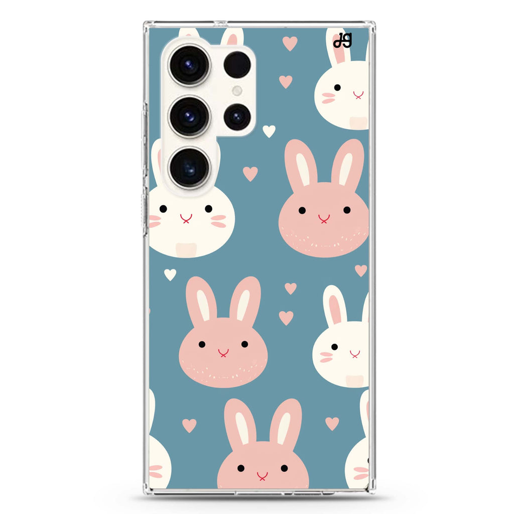 Cuddly Hopper Samsung Galaxy Ultra 透明保護殼，適用 S26/S25/S24/S23 Ultra，圖1