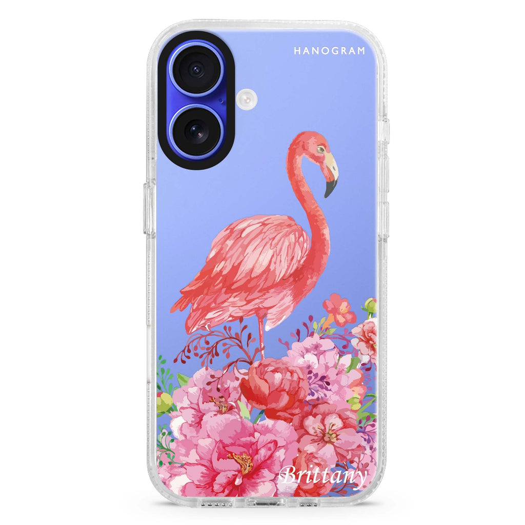 Flamingo & Flower 水晶透明保護殼