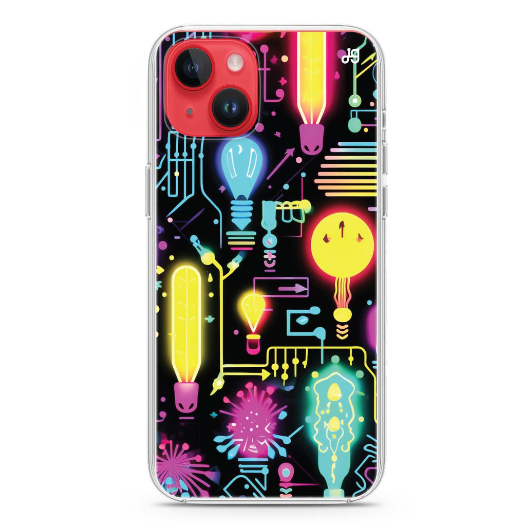 Neon Cascade iPhone 14 Magsafe 兼容水晶透明保護殼