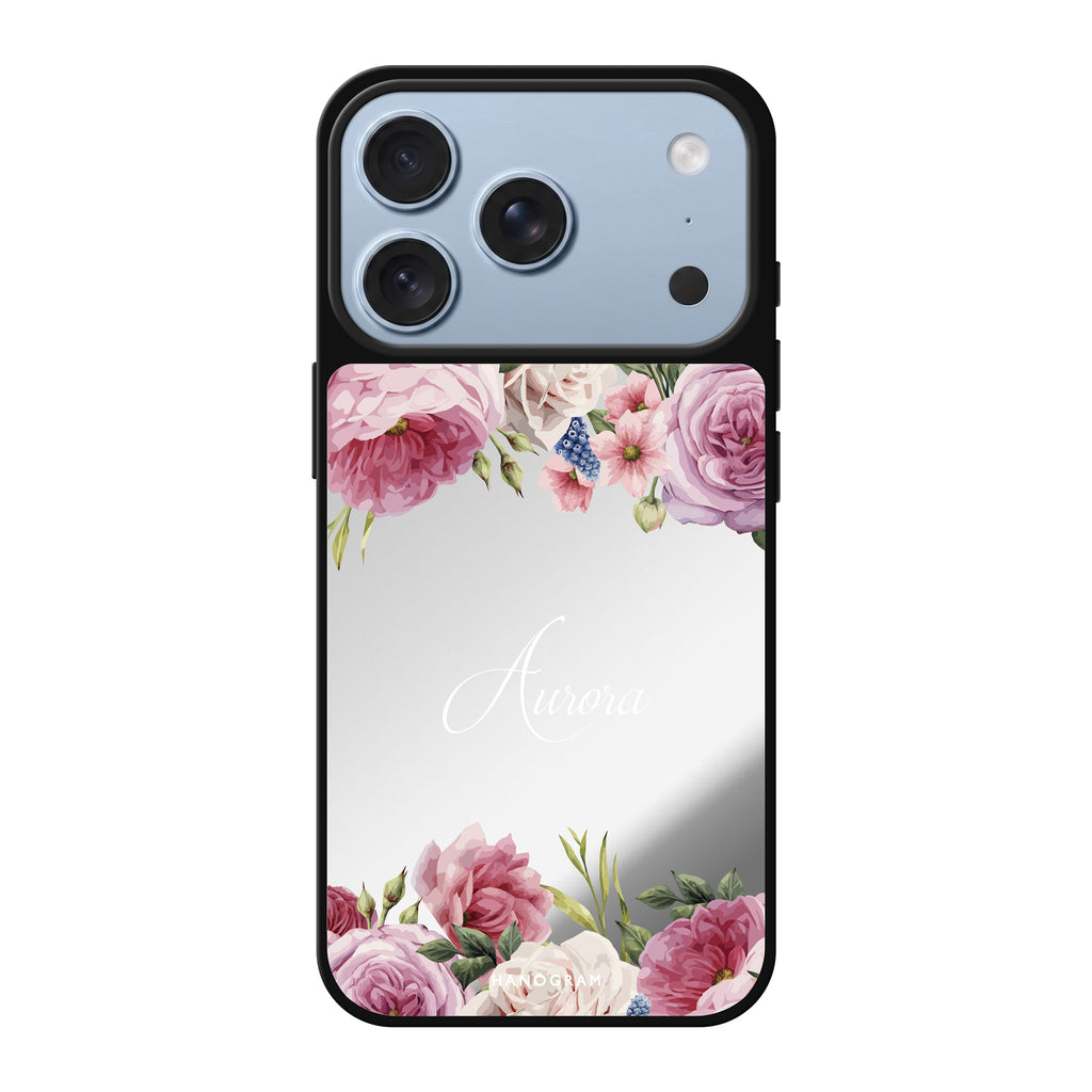 Light Pink Floral 鏡面手機殼