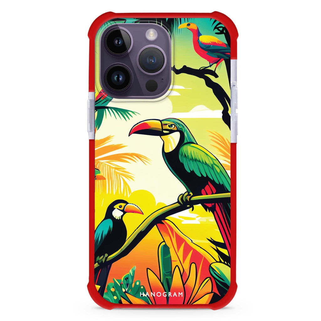 Tropical birds iPhone Magsafe 兼容超強防摔保護殼