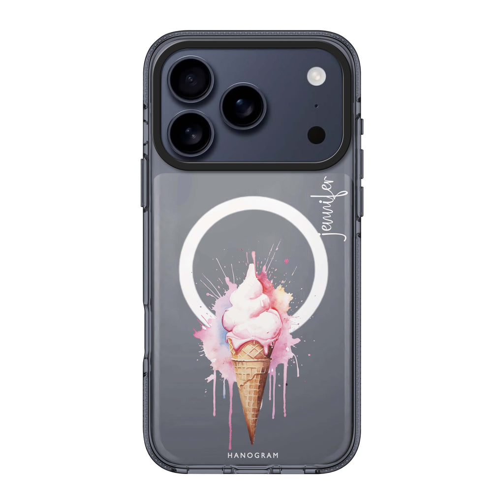 Sweet Swirls iPhone 17 Pro Max MagSafe 水晶透明保護殼 插畫圖案設計 可自訂名字 圖1