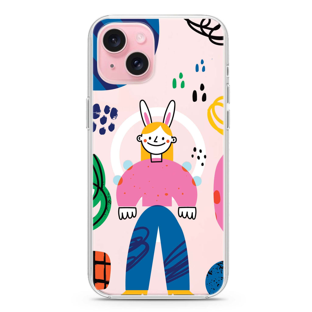 Abstract People iPhone 15 Magsafe 兼容水晶透明保護殼