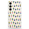 Abstract People Family Samsung Galaxy S26/S25/S24 水晶透明保護殼正面展示