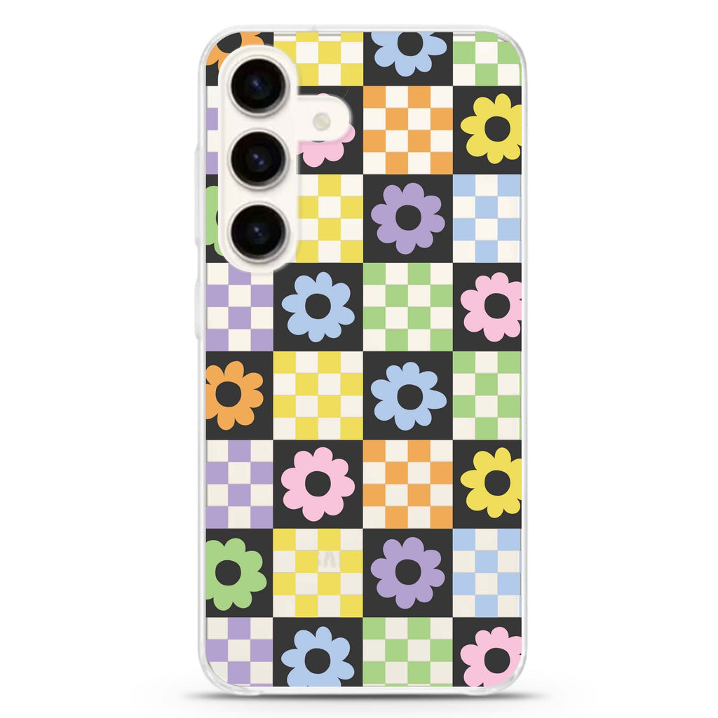 Flowers Samsung Galaxy S26/S25/S24 水晶透明保護殼正面展示