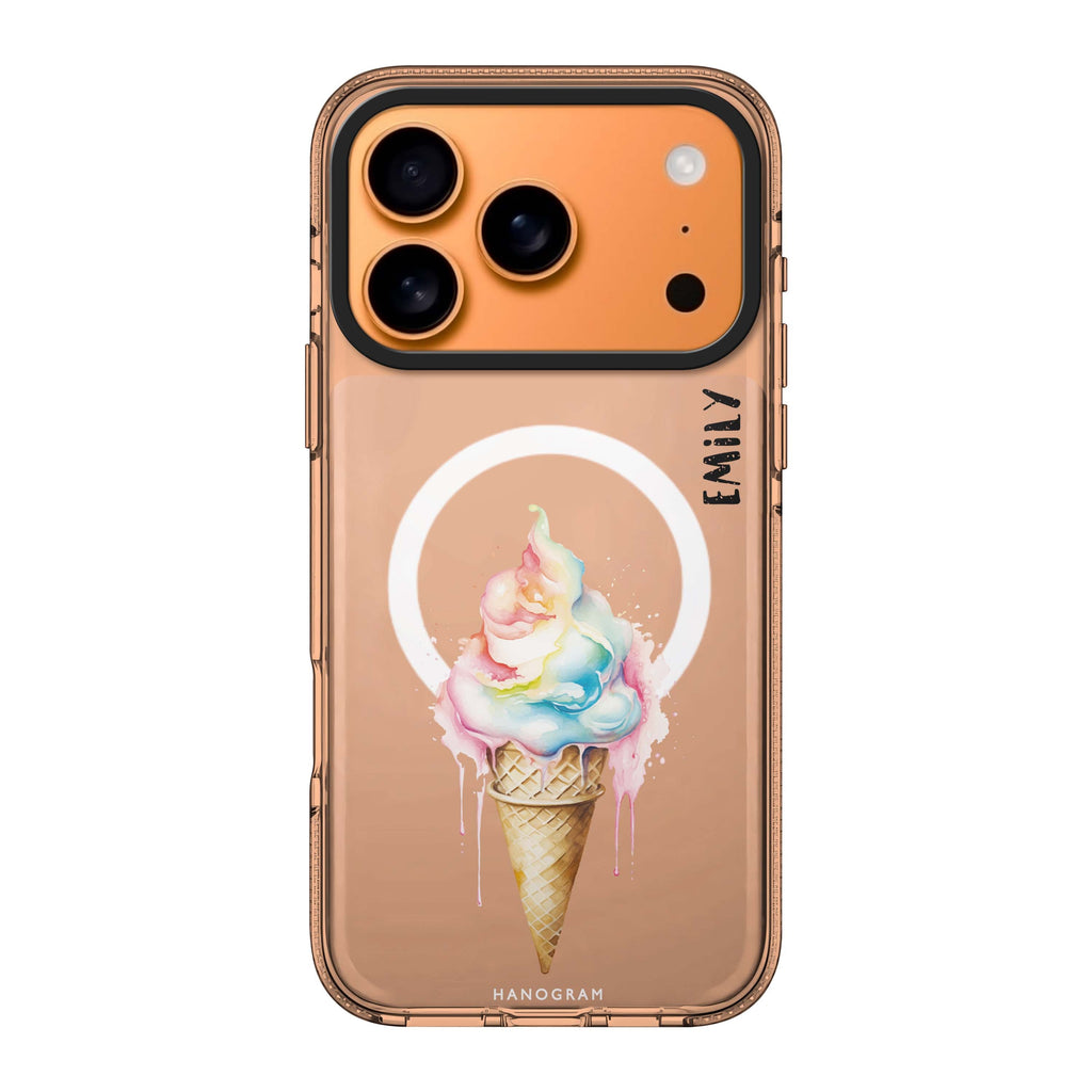 Frozen Bliss iPhone 17 Pro Max MagSafe 水晶透明保護殼 節日圖案設計 可自訂名字 圖1