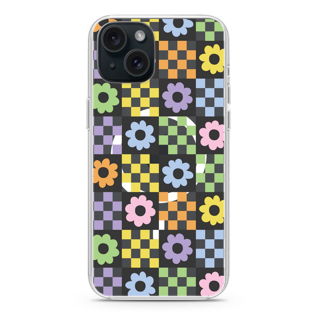 Flowers iPhone 15 Plus Magsafe 兼容水晶透明保護殼