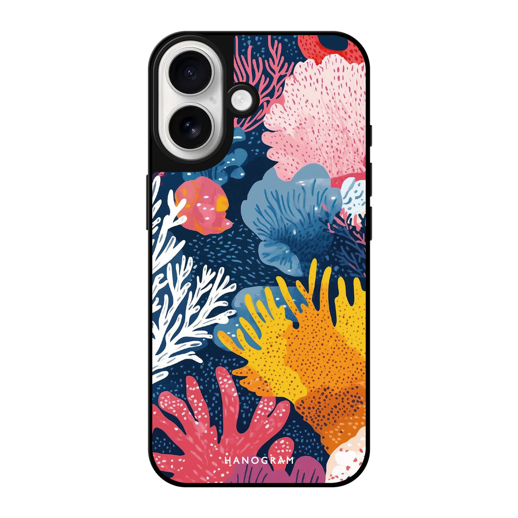 Reflective iPhone 16 Mirror Case –Reef Impressions Design