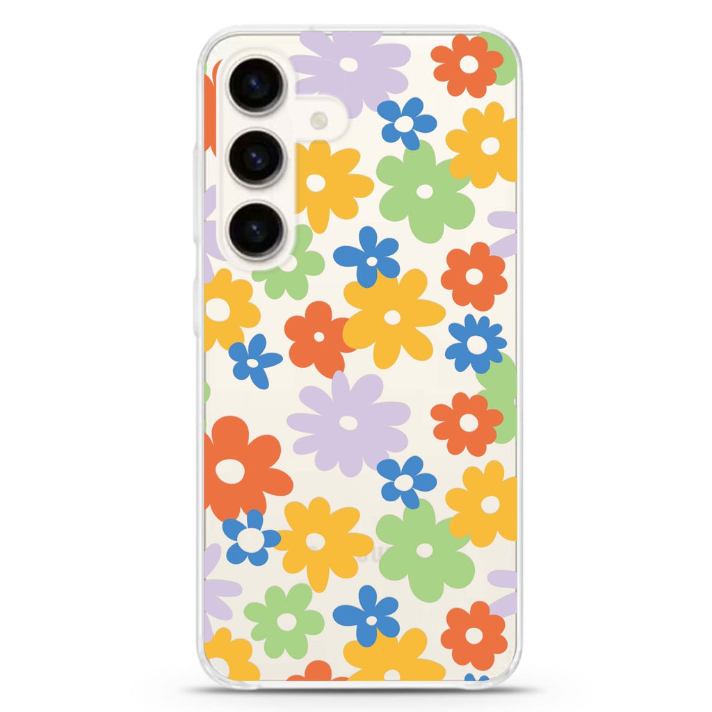 Flowers Samsung Galaxy S26/S25/S24 水晶透明保護殼正面展示