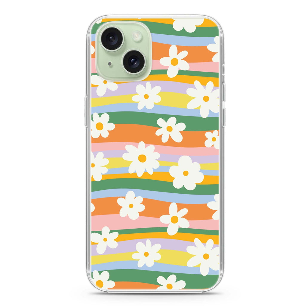 Flowers iPhone 15 Plus Magsafe 兼容水晶透明保護殼