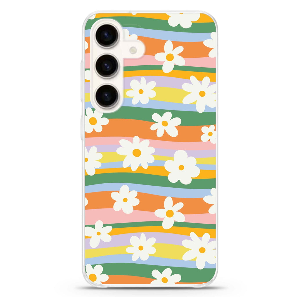 Flowers Samsung Galaxy S26/S25/S24 水晶透明保護殼正面展示