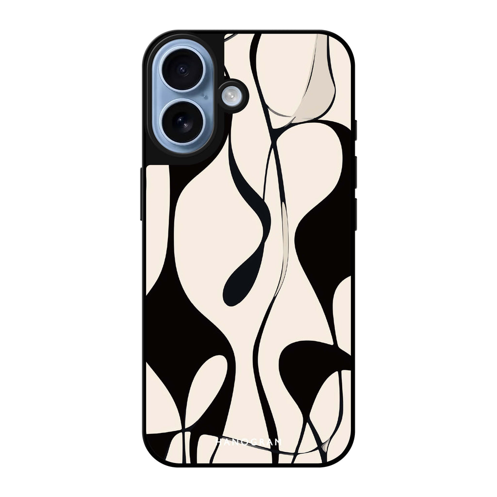 Reflective iPhone 16 Mirror Case –Graphic Loop Design