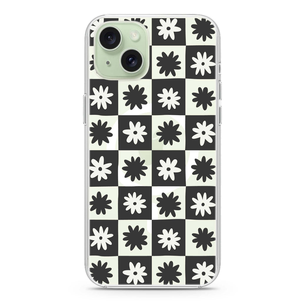 Flowers iPhone 15 Plus Magsafe 兼容水晶透明保護殼