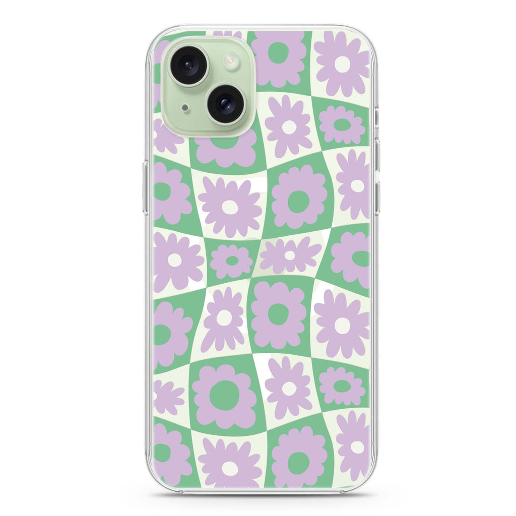 Flowers iPhone 15 Plus Magsafe 兼容水晶透明保護殼