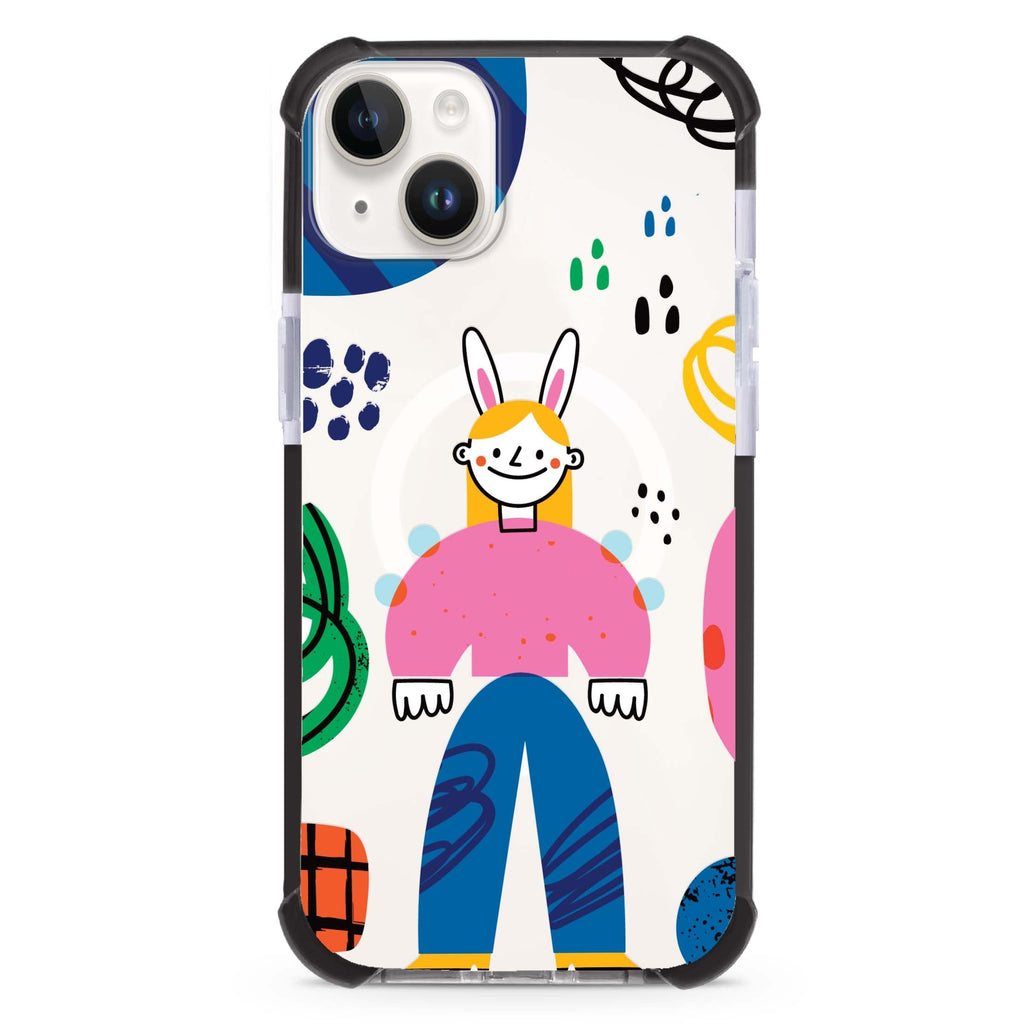 Abstract People iPhone 15 Plus Magsafe 兼容超強防摔保護殼