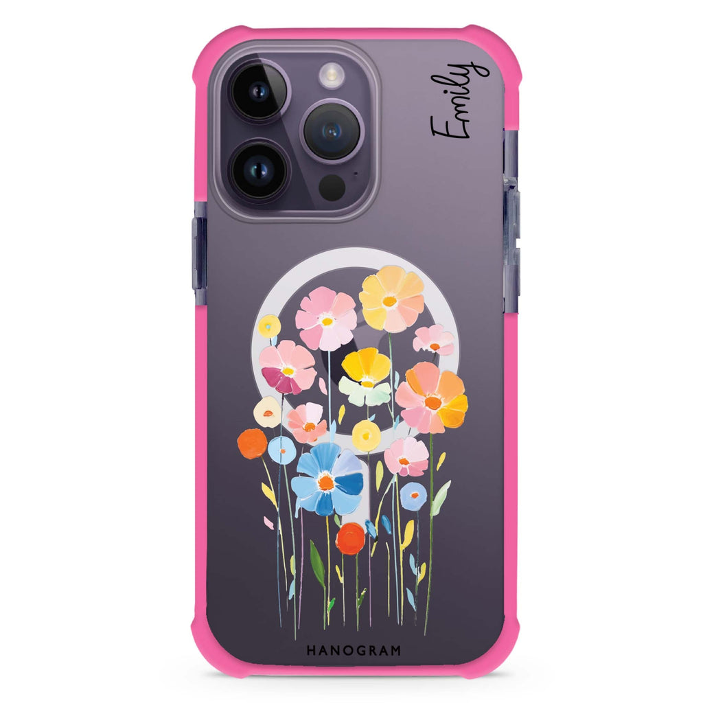Floral Elegance iPhone Magsafe 兼容超強防摔保護殼