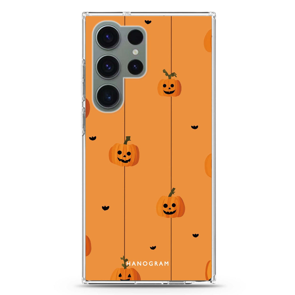 Pumpkin Garland Glow Samsung Galaxy Ultra 透明保護殼，適用 S26/S25/S24/S23 Ultra，圖1