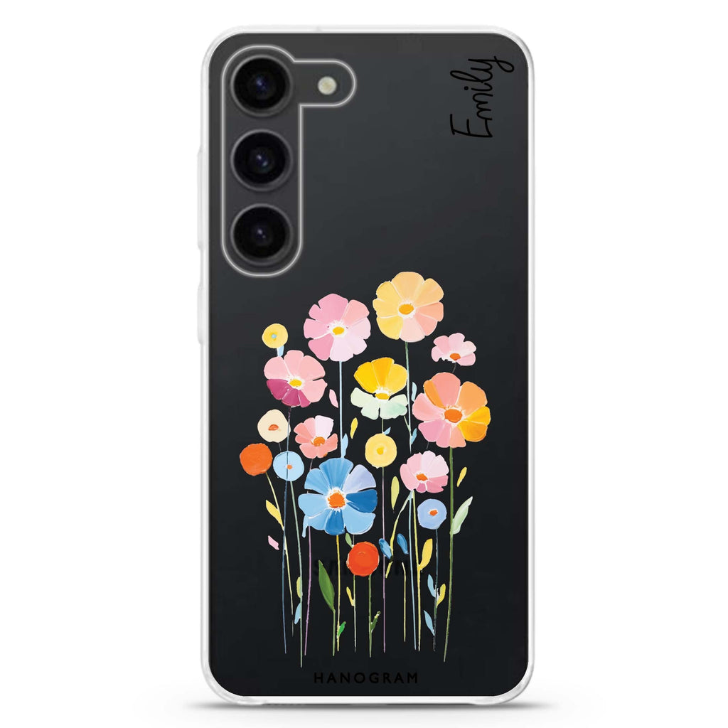 Floral Elegance Samsung Galaxy 水晶透明保護殼