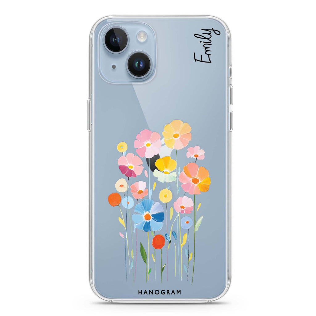 Floral Elegance iPhone 14 水晶透明保護殼
