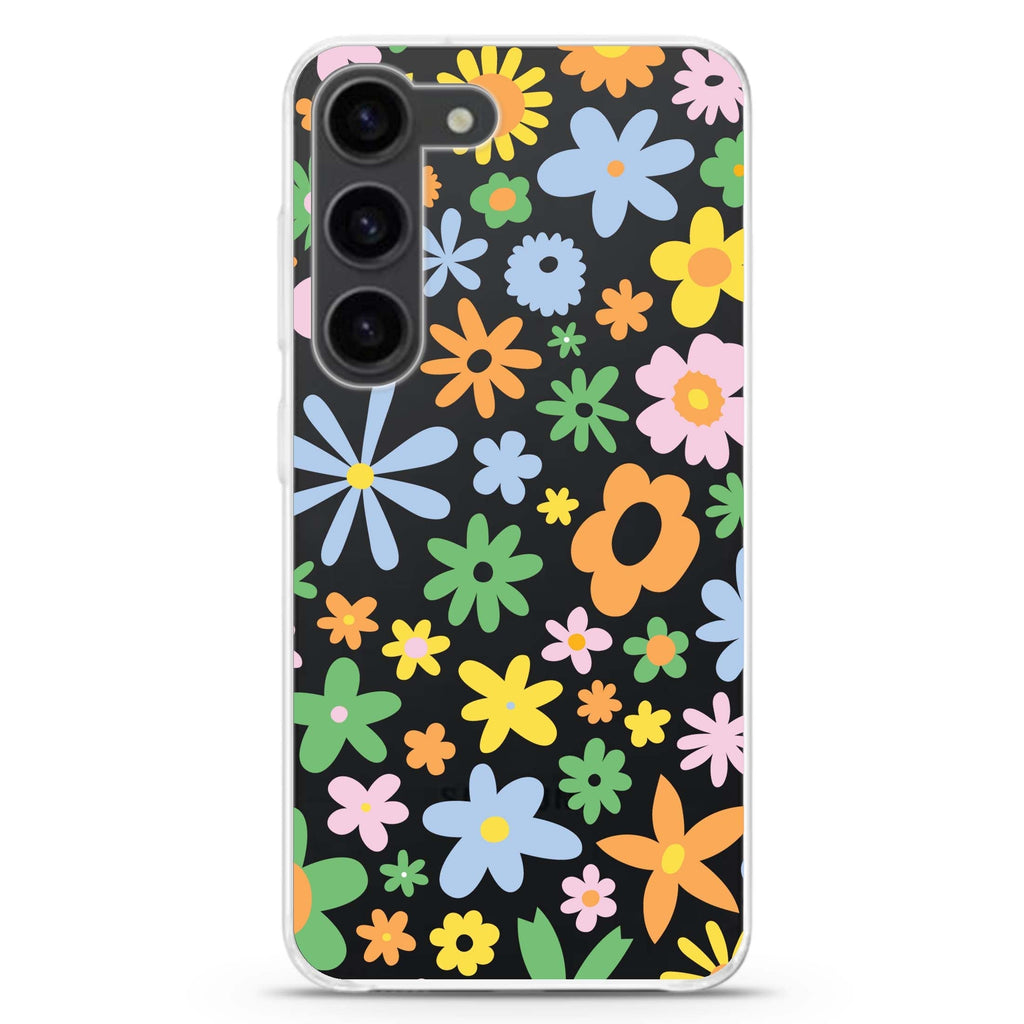 Flowers Samsung Galaxy 水晶透明保護殼