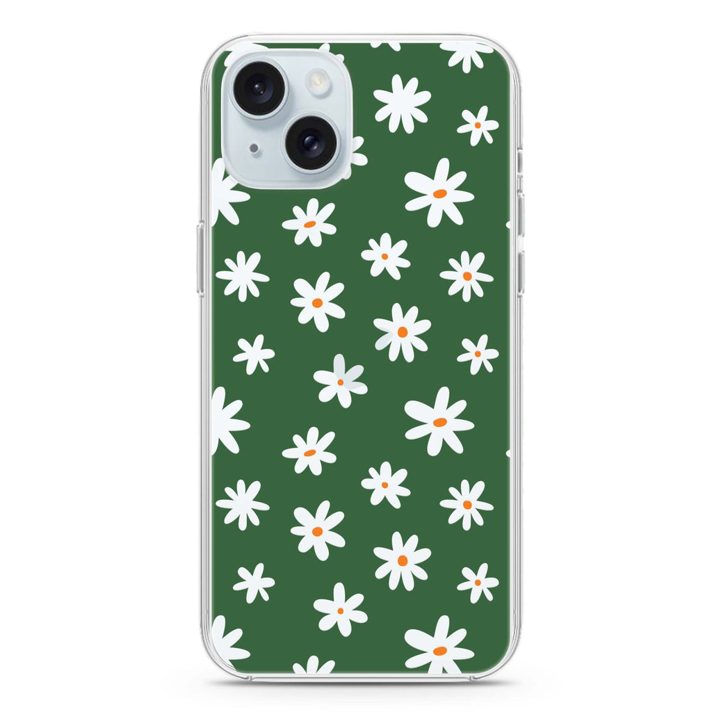 Flowers Pattern iPhone 15 水晶透明保護殼