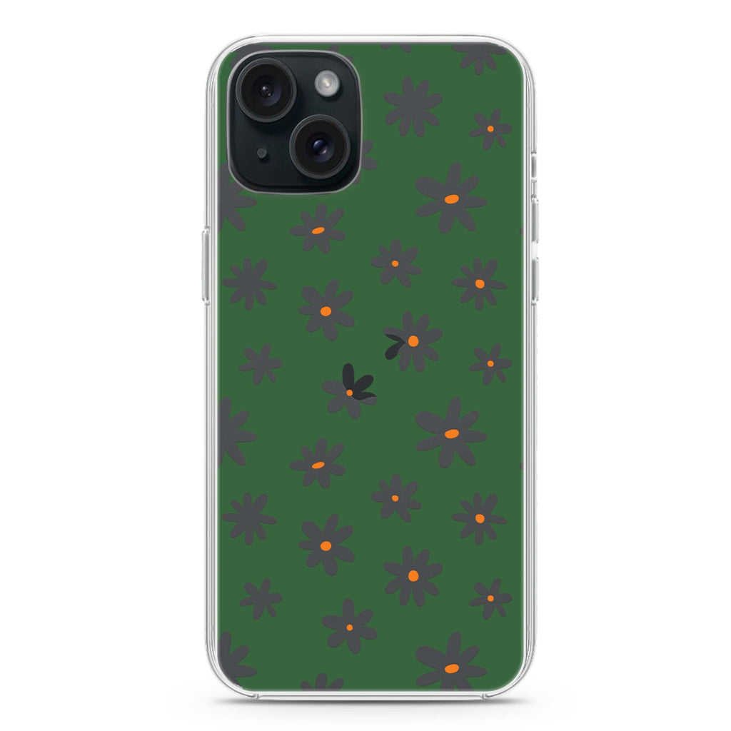 Flowers Pattern iPhone 15 plus 水晶透明保護殼
