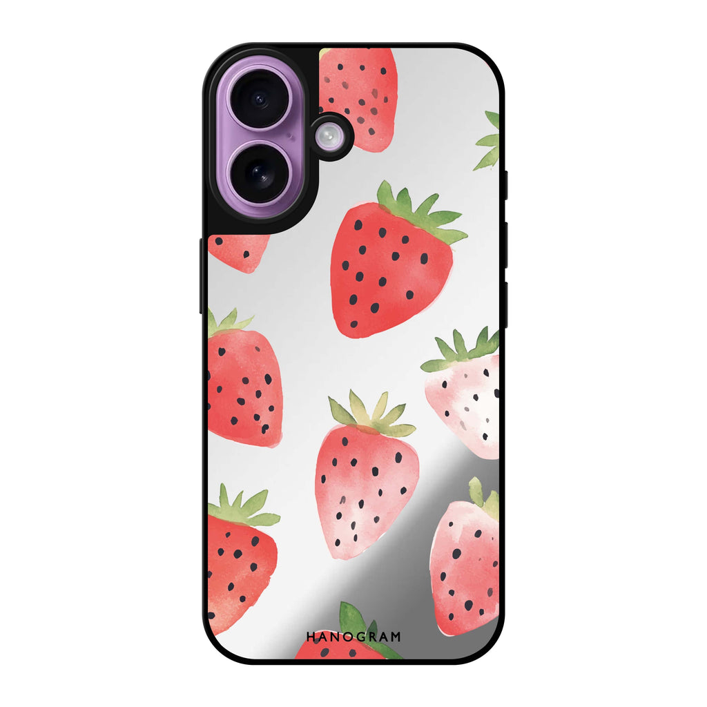 Reflective iPhone 16 Mirror Case –Berry Breeze Design