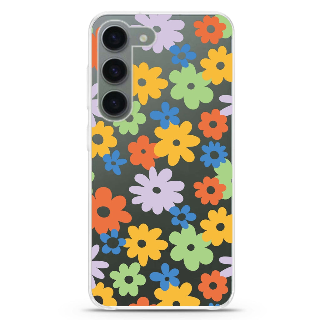 Flowers Samsung Galaxy 水晶透明保護殼