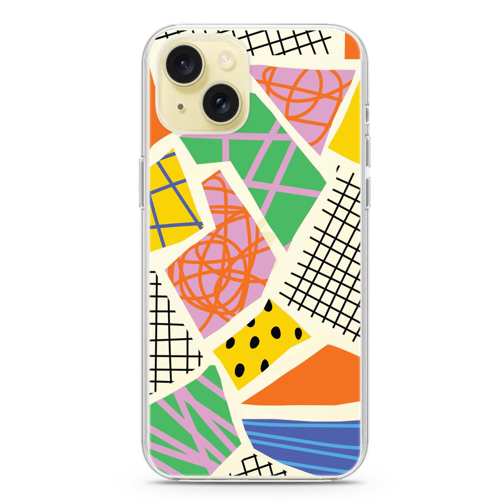 Flowers Pattern iPhone 15 水晶透明保護殼