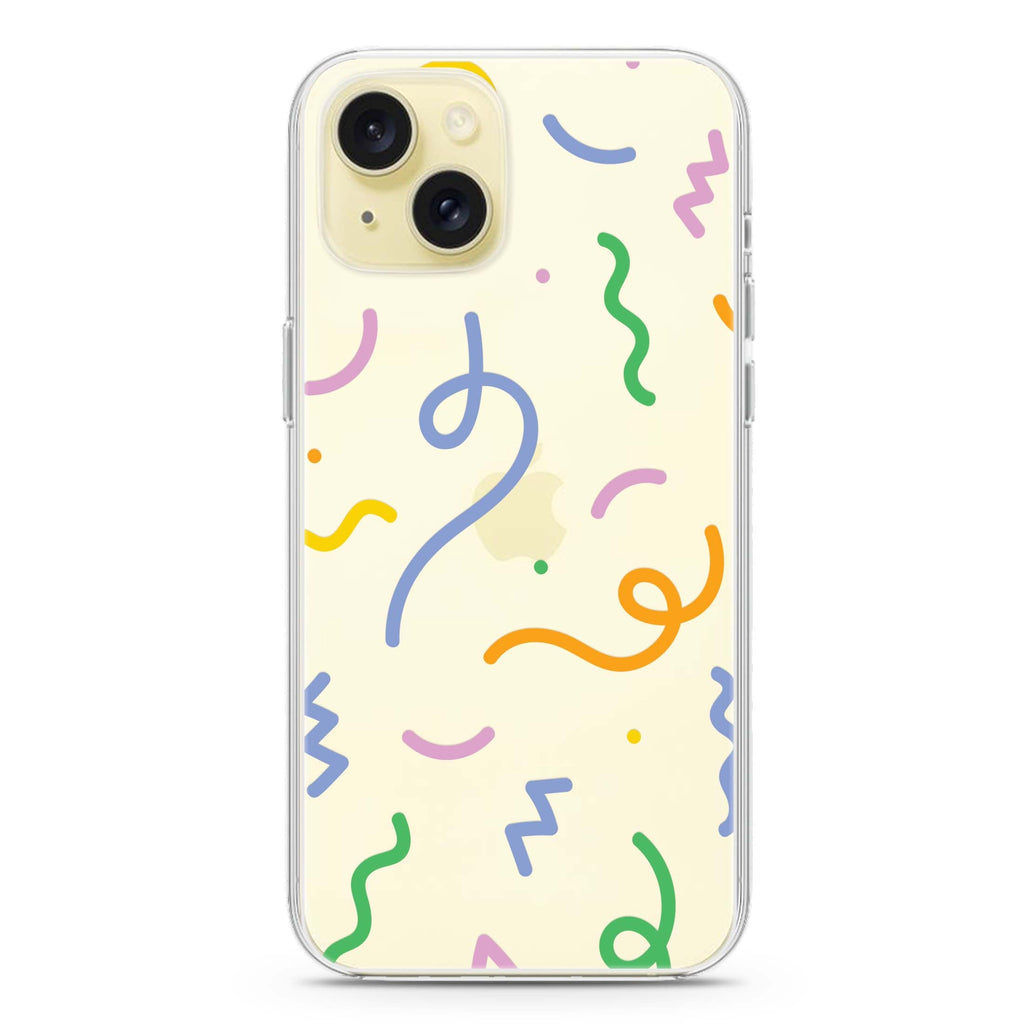 Abstract Doodles iPhone 15 水晶透明保護殼