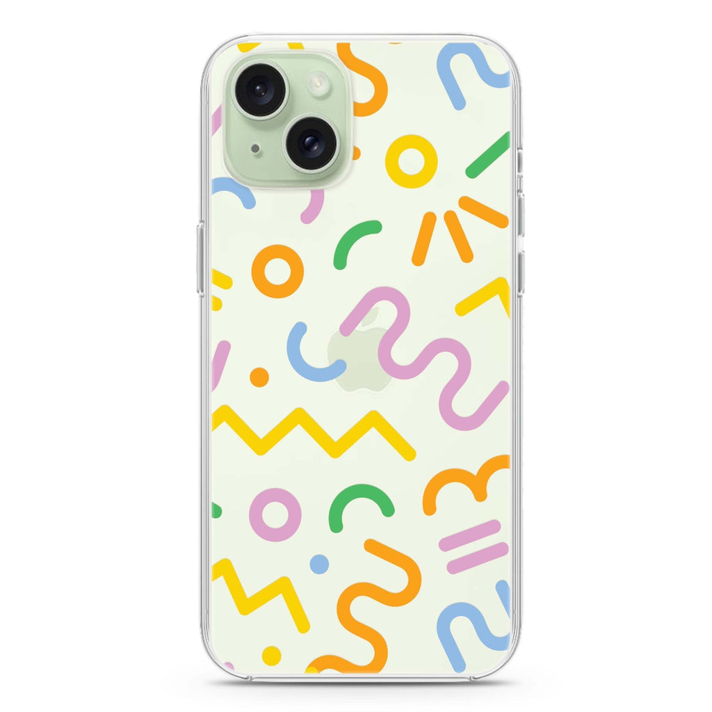 Abstract Doodles iPhone 15 plus 水晶透明保護殼