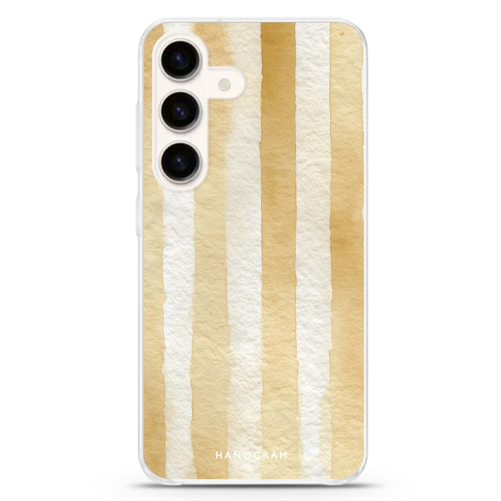 Sandscript Stripes Samsung Galaxy S26/S25/S24 水晶透明保護殼正面展示