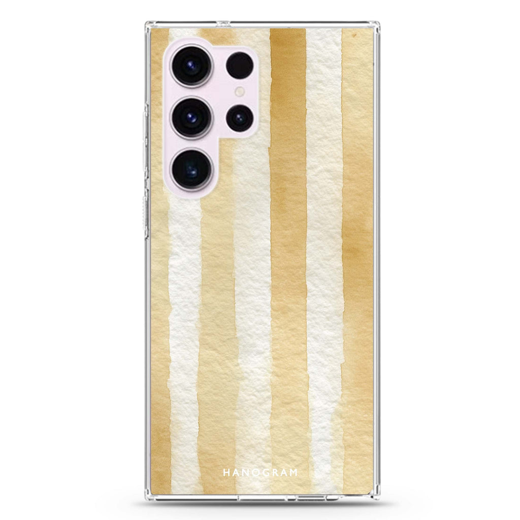 Sandscript Stripes Samsung Galaxy Ultra 透明保護殼，適用 S26/S25/S24/S23 Ultra，圖1