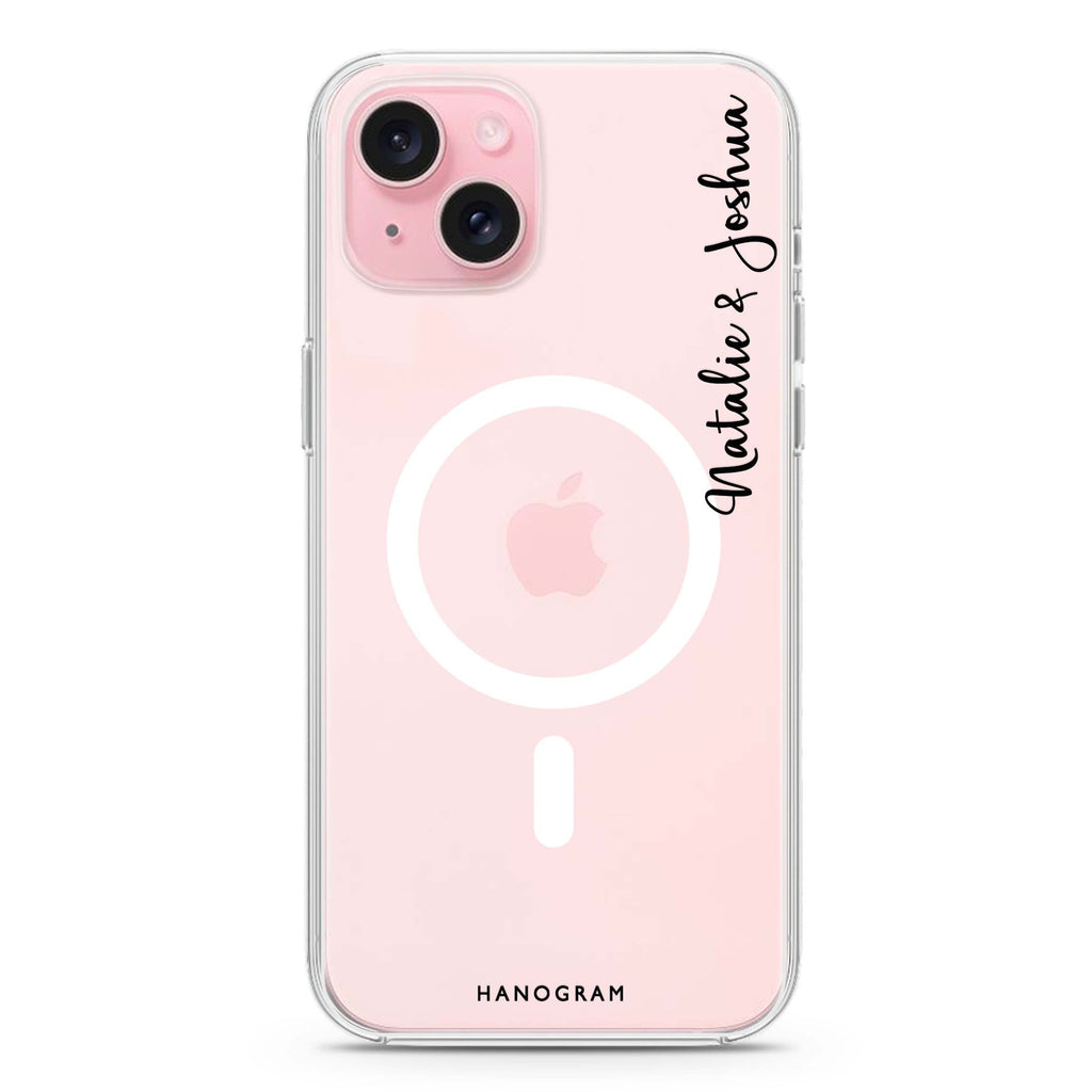 Me & You II iPhone 15 Magsafe 兼容水晶透明保護殼