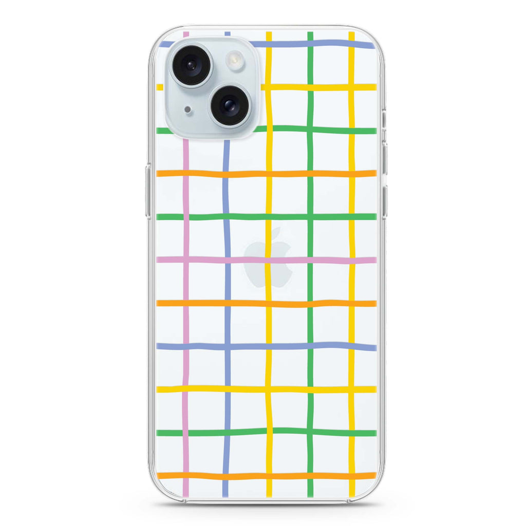 Abstract Doodles Pattern iPhone 15 plus 水晶透明保護殼