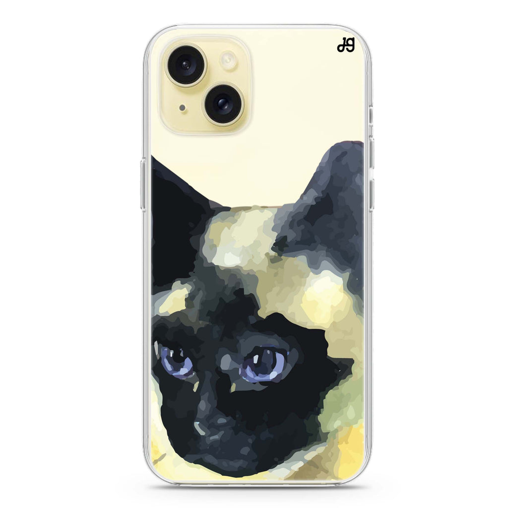 Watercolour Cat iPhone 15 水晶透明保護殼