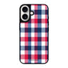 Reflective iPhone 16 Mirror Case –Patriot Plaid Design