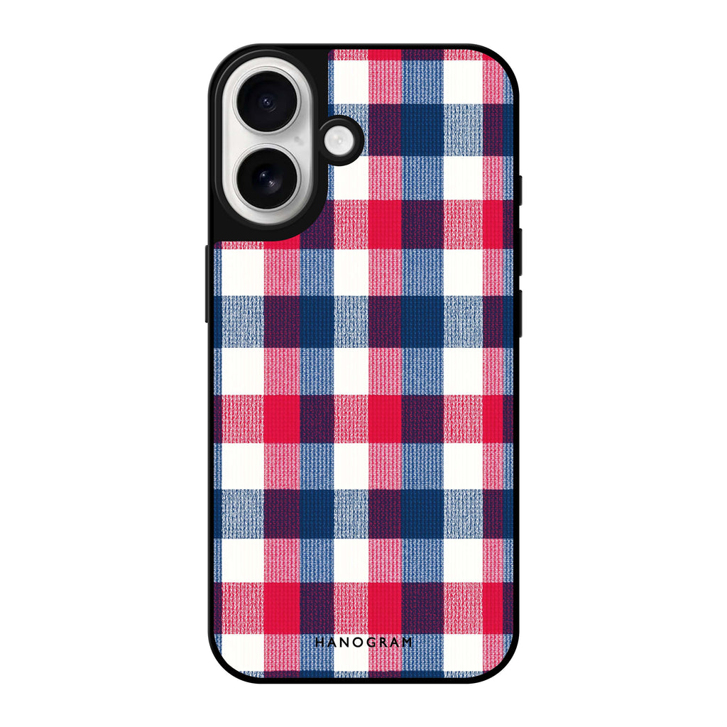 Reflective iPhone 16 Mirror Case –Patriot Plaid Design