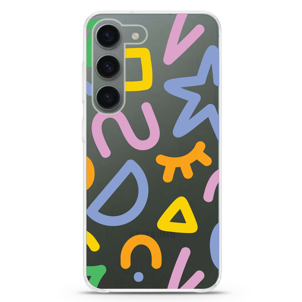 Abstract Doodles Samsung Galaxy 水晶透明保護殼
