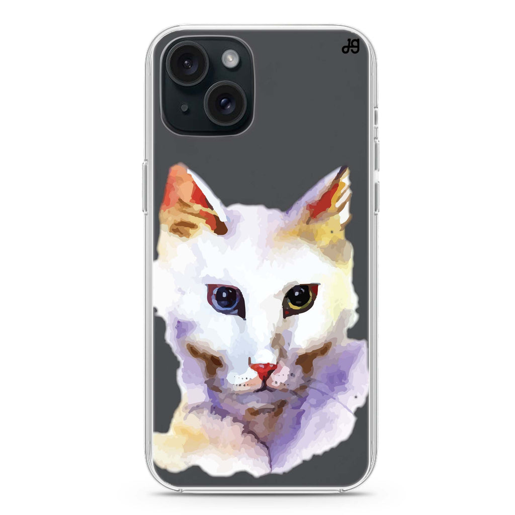 Watercolour Cat iPhone 15 plus 水晶透明保護殼