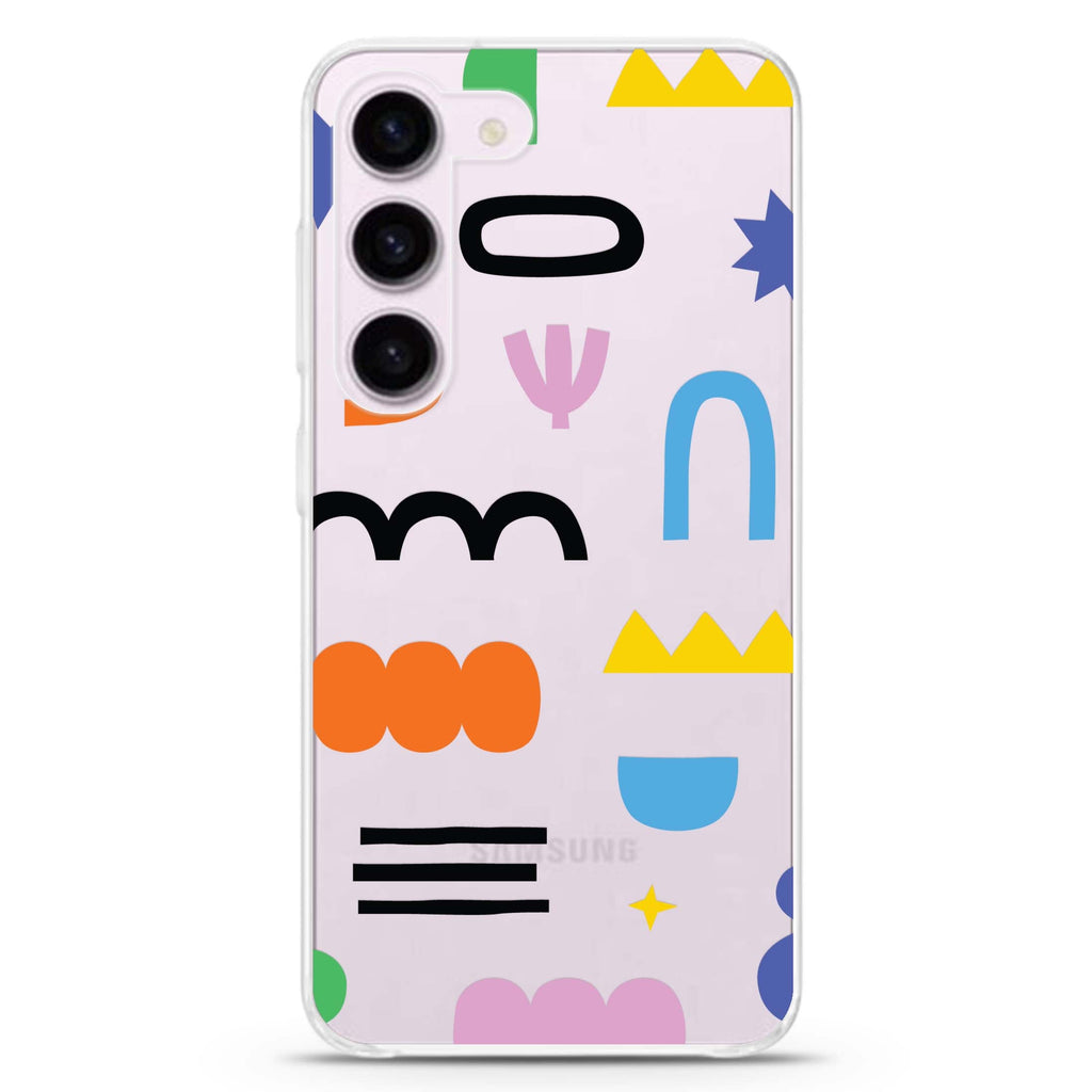 Abstract Doodles Pattern Samsung Galaxy 水晶透明保護殼