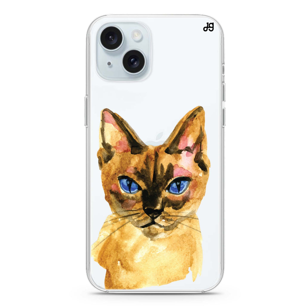 Watercolour Cat iPhone 15 水晶透明保護殼